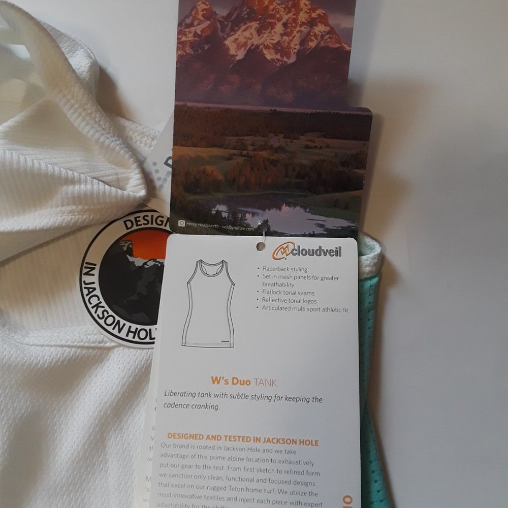 NWT Cloudveil Duo Tank Women's White L - Picture 10 of 13
